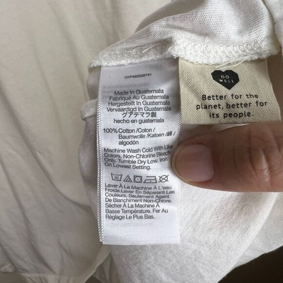 Madewell Womens 1X Off-White Cotton T-Shirt Short Sleeve Tee NWT - Picture 4 of 5